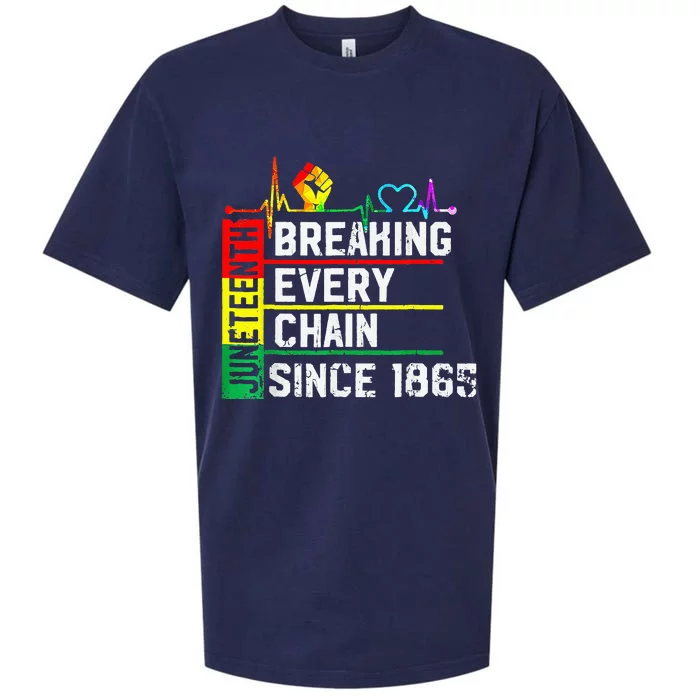 Breaking Every Chain Since 1865 Juneteenth Black History Sueded Cloud Jersey T-Shirt