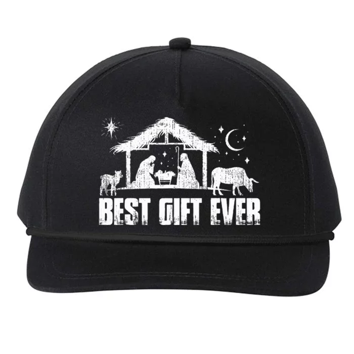 Best Ever Christmas Jesus Nativity Scene Christian Snapback Five-Panel Rope Hat