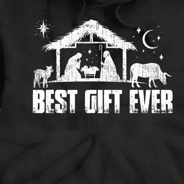 Best Ever Christmas Jesus Nativity Scene Christian Tie Dye Hoodie