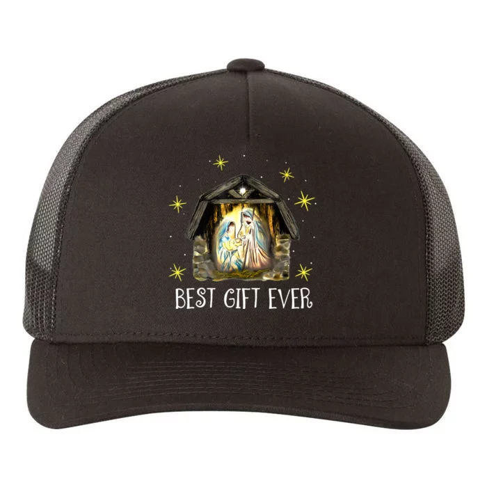 Best Ever Christmas Cool Jesus Nativity Scene Christian Yupoong Adult 5-Panel Trucker Hat