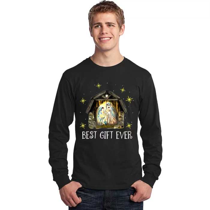 Best Ever Christmas Cool Jesus Nativity Scene Christian Tall Long Sleeve T-Shirt