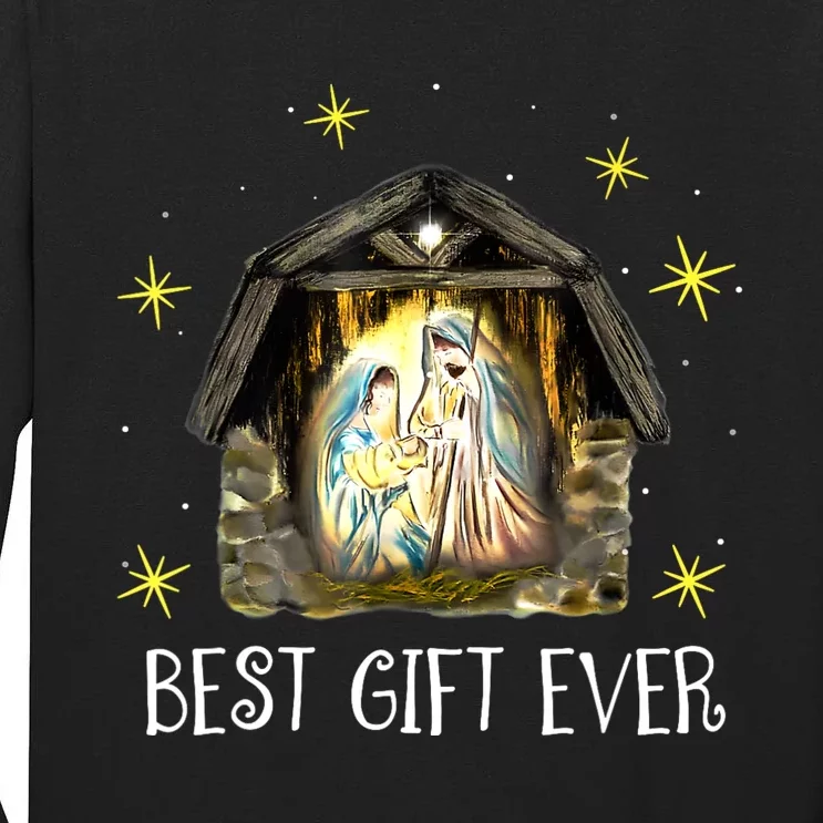 Best Ever Christmas Cool Jesus Nativity Scene Christian Tall Long Sleeve T-Shirt