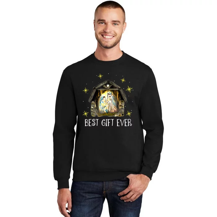 Best Ever Christmas Cool Jesus Nativity Scene Christian Tall Sweatshirt