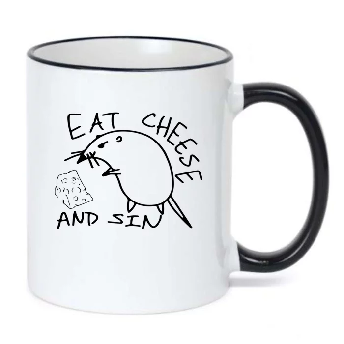 Buy Eat Cheese And Sin Funny Rat Black Color Changing Mug