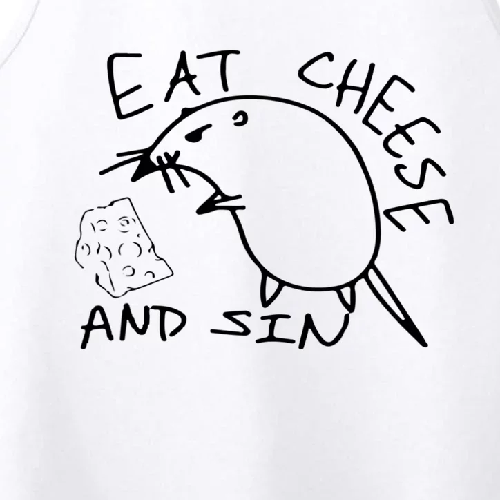 Buy Eat Cheese And Sin Funny Rat Performance Tank