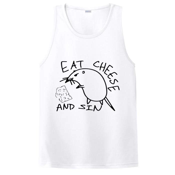 Buy Eat Cheese And Sin Funny Rat Performance Tank