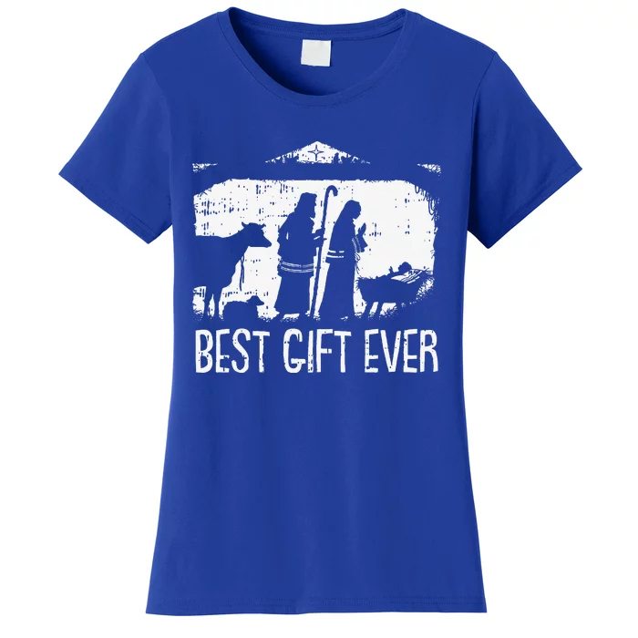 Best Ever Christmas Cool Jesus Nativity Scene Christian Women's T-Shirt