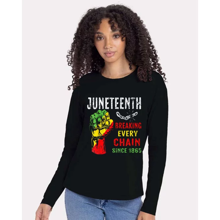 Breaking Every Chain Since 1865 Juneteenth Freedom Womens Cotton Relaxed Long Sleeve T-Shirt