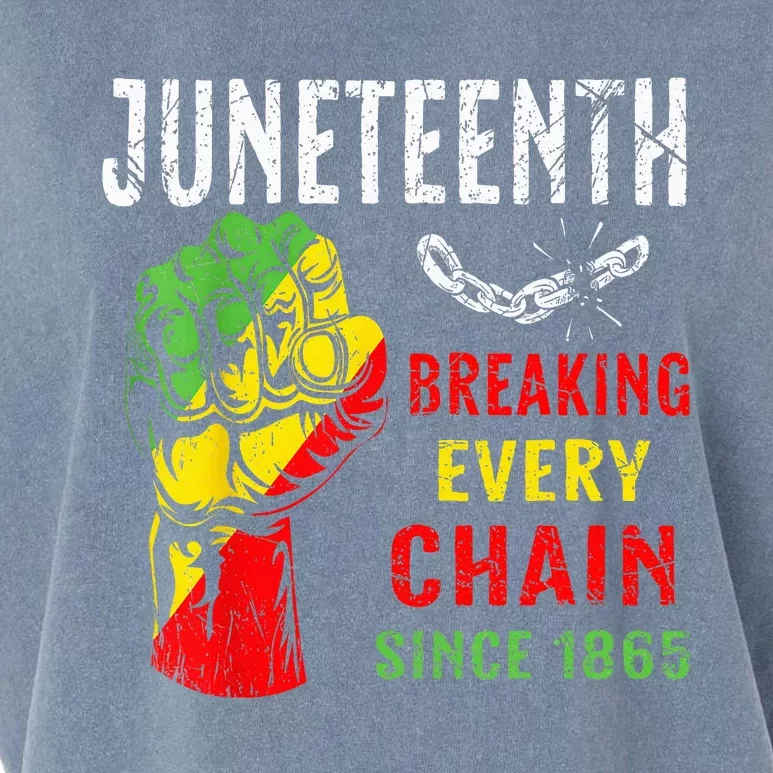 Breaking Every Chain Since 1865 Juneteenth Freedom Garment-Dyed Women's Muscle Tee