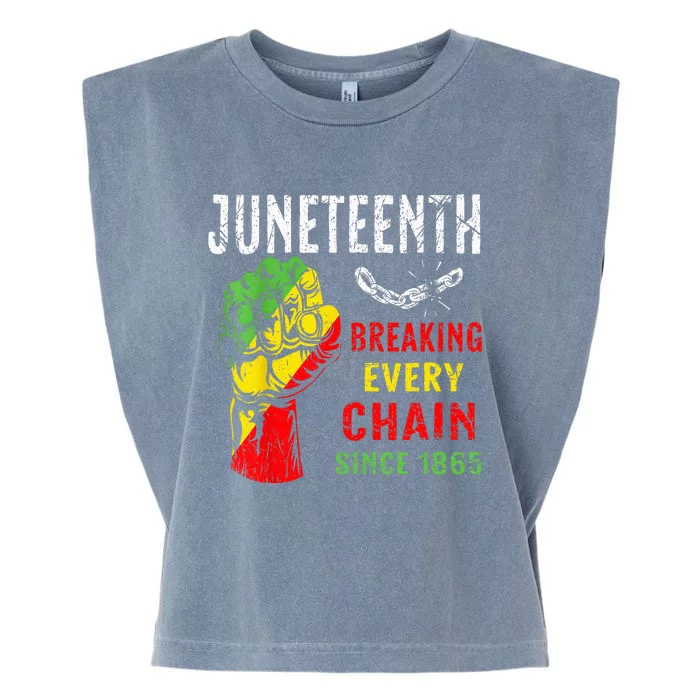 Breaking Every Chain Since 1865 Juneteenth Freedom Garment-Dyed Women's Muscle Tee