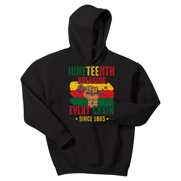 Breaking Every Chain Since 1865 Juneteenth Freedom Kids Hoodie