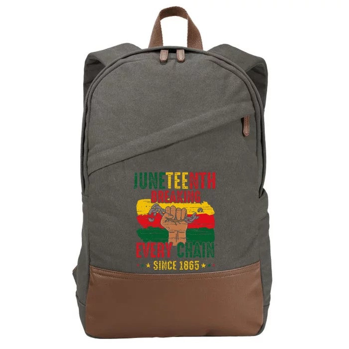 Breaking Every Chain Since 1865 Juneteenth Freedom Cotton Canvas Backpack