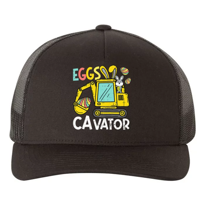 Bunny Excavator Cute Eggs Cavator Easter Yupoong Adult 5-Panel Trucker Hat