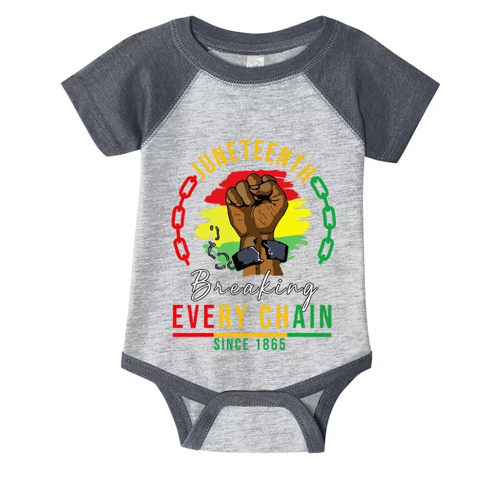 Breaking Every Chain Since 1865 Wo Juneteenth Freedom Infant Baby Jersey Bodysuit