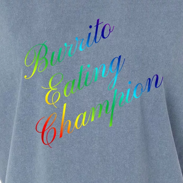 Burrito Eating Champion Competitive Food Eating Contest Gift Garment-Dyed Women's Muscle Tee