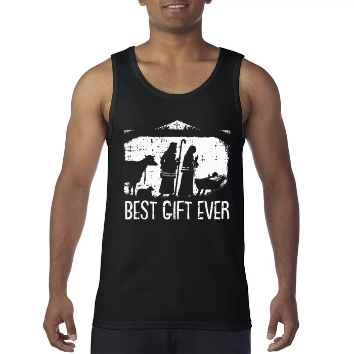 Best Ever Christmas Cool Jesus Nativity Scene Christian Tank Top