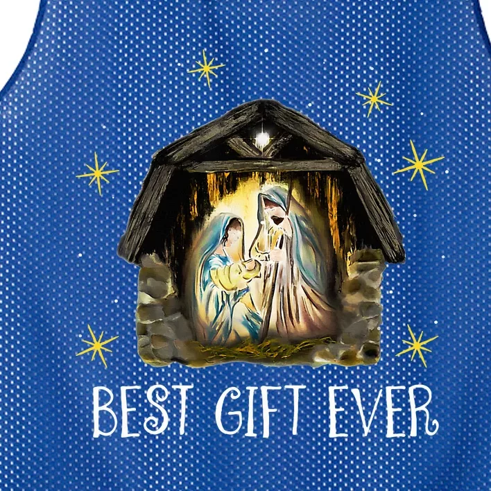 Best Ever Christmas Cool Jesus Nativity Scene Christian Mesh Reversible Basketball Jersey Tank