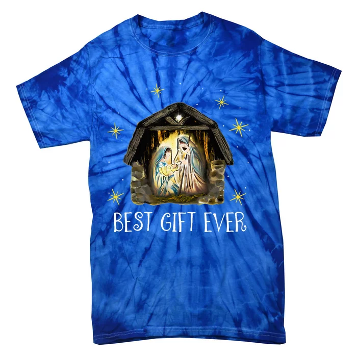 Best Ever Christmas Cool Jesus Nativity Scene Christian Tie-Dye T-Shirt