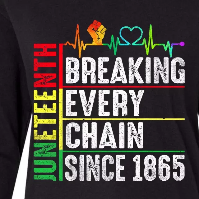 Breaking Every Chain Since 1865 Juneteenth Black History Womens Cotton Relaxed Long Sleeve T-Shirt