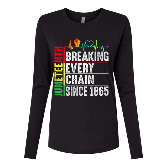 Breaking Every Chain Since 1865 Juneteenth Black History Womens Cotton Relaxed Long Sleeve T-Shirt