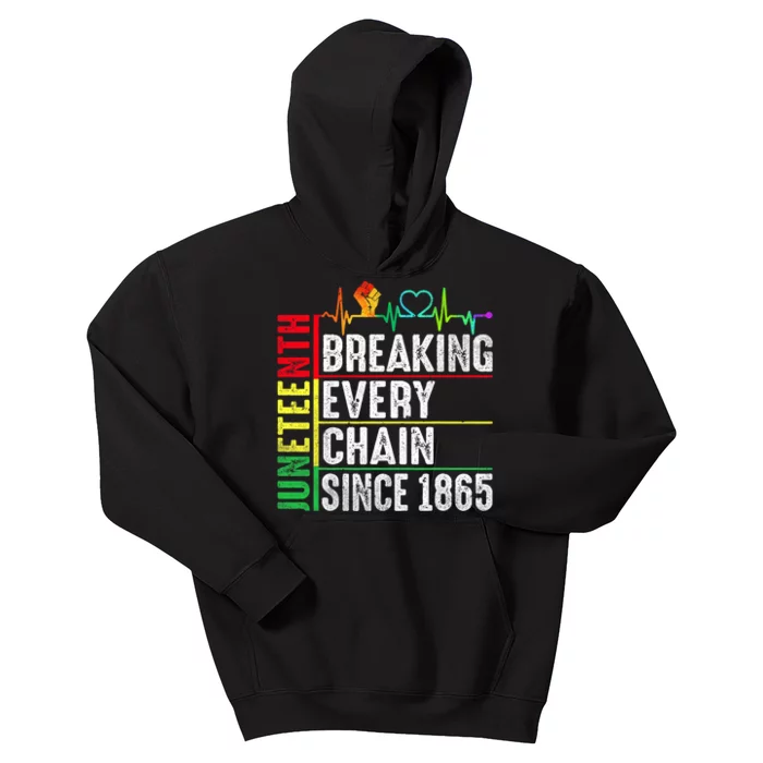 Breaking Every Chain Since 1865 Juneteenth Black History Kids Hoodie