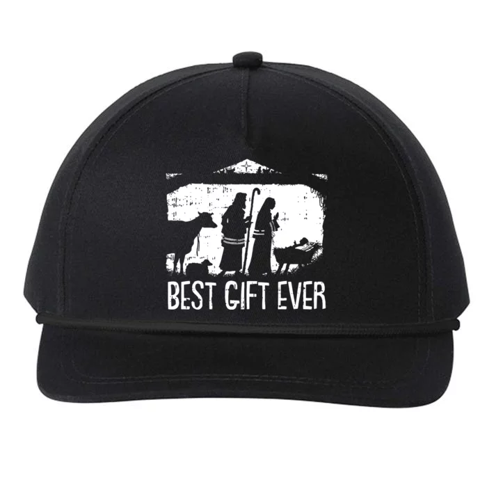 Best Ever Christmas Cool Jesus Nativity Scene Christian Snapback Five-Panel Rope Hat