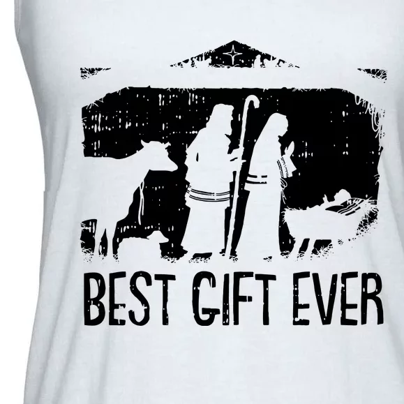 Best Ever Christmas Cool Jesus Nativity Scene Christian Ladies Essential Flowy Tank