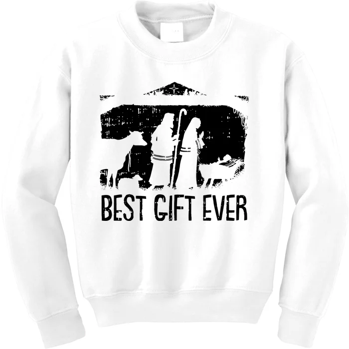 Best Ever Christmas Cool Jesus Nativity Scene Christian Kids Sweatshirt