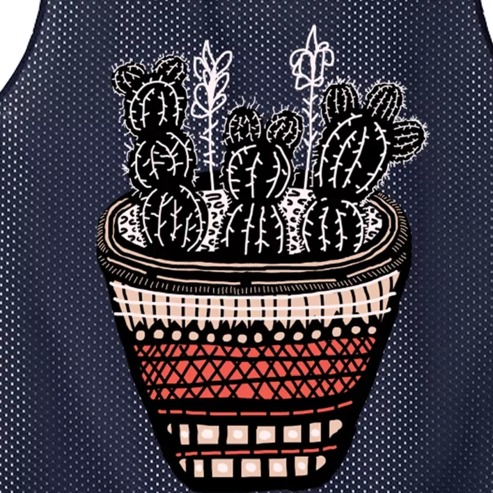 Bunny Ear Cacti Art Mesh Reversible Basketball Jersey Tank