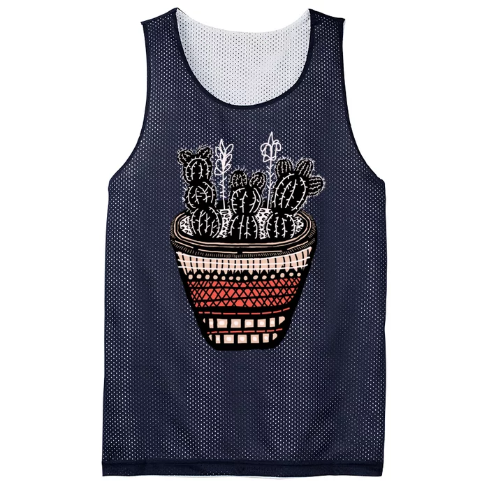 Bunny Ear Cacti Art Mesh Reversible Basketball Jersey Tank