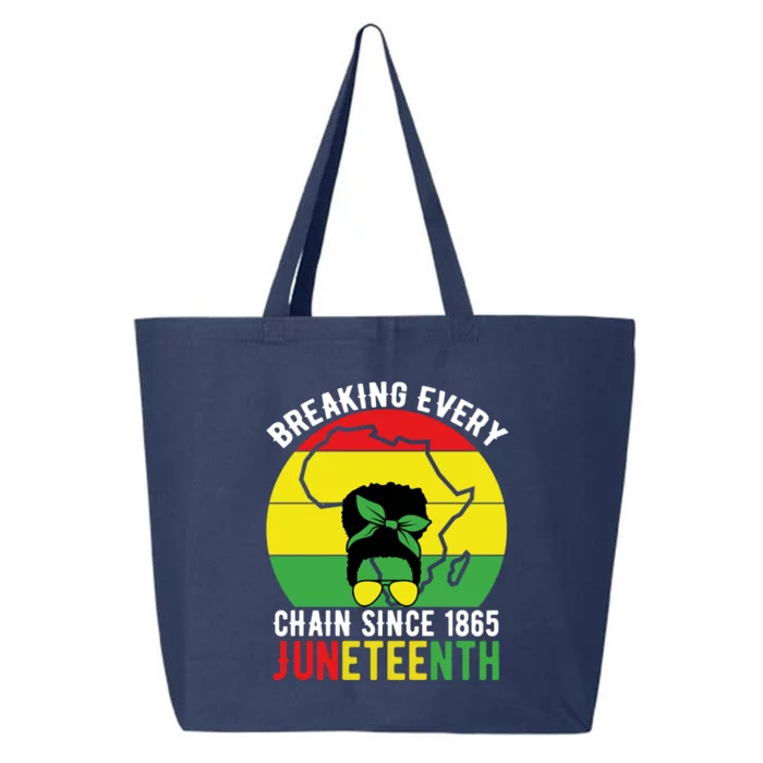 Breaking Every Chain Since 1865 Junenth Black History Gift 25L Jumbo Tote