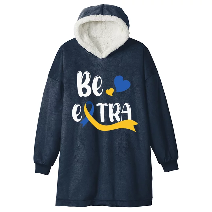 Be Extra Cute T21 World Down Syndrome Hooded Wearable Blanket