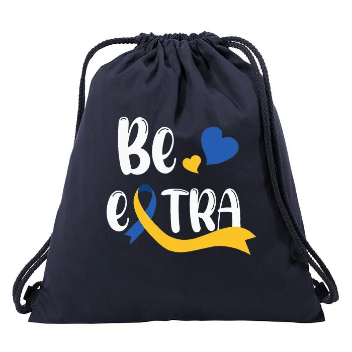 Be Extra Cute T21 World Down Syndrome Drawstring Bag