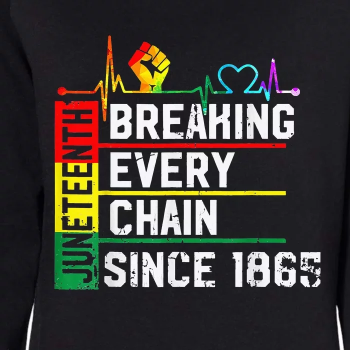 Breaking Every Chain Since 1865 Juneteenth Black History Womens California Wash Sweatshirt