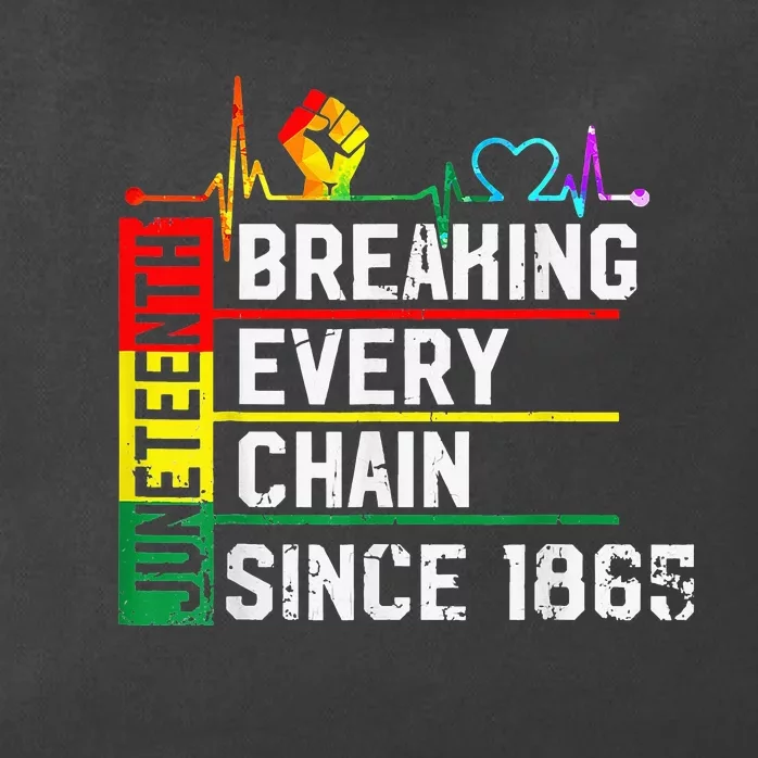 Breaking Every Chain Since 1865 Juneteenth Black History Zip Tote Bag