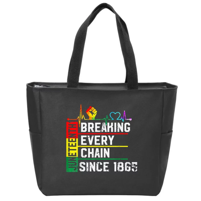 Breaking Every Chain Since 1865 Juneteenth Black History Zip Tote Bag