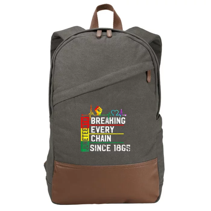 Breaking Every Chain Since 1865 Juneteenth Black History Cotton Canvas Backpack