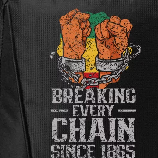 Breaking Every Chain Since 1865 Africa Junenth Black Gift City Backpack