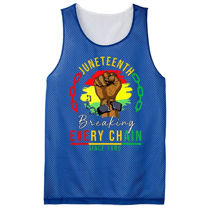 Breaking Every Chain Since 1865 Juneteenth Freedom Mesh Reversible Basketball Jersey Tank