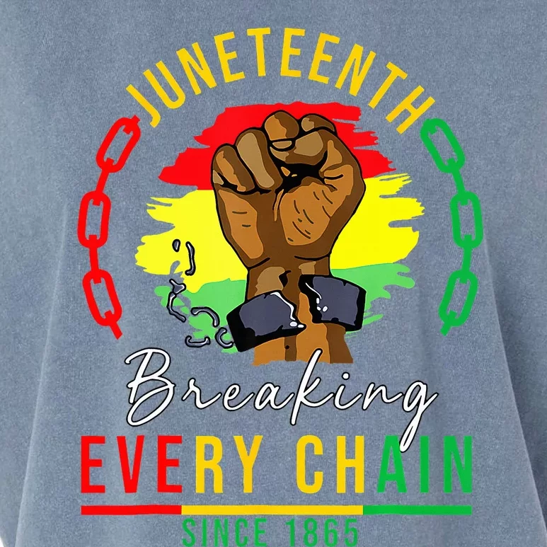 Breaking Every Chain Since 1865 Juneteenth Freedom Garment-Dyed Women's Muscle Tee