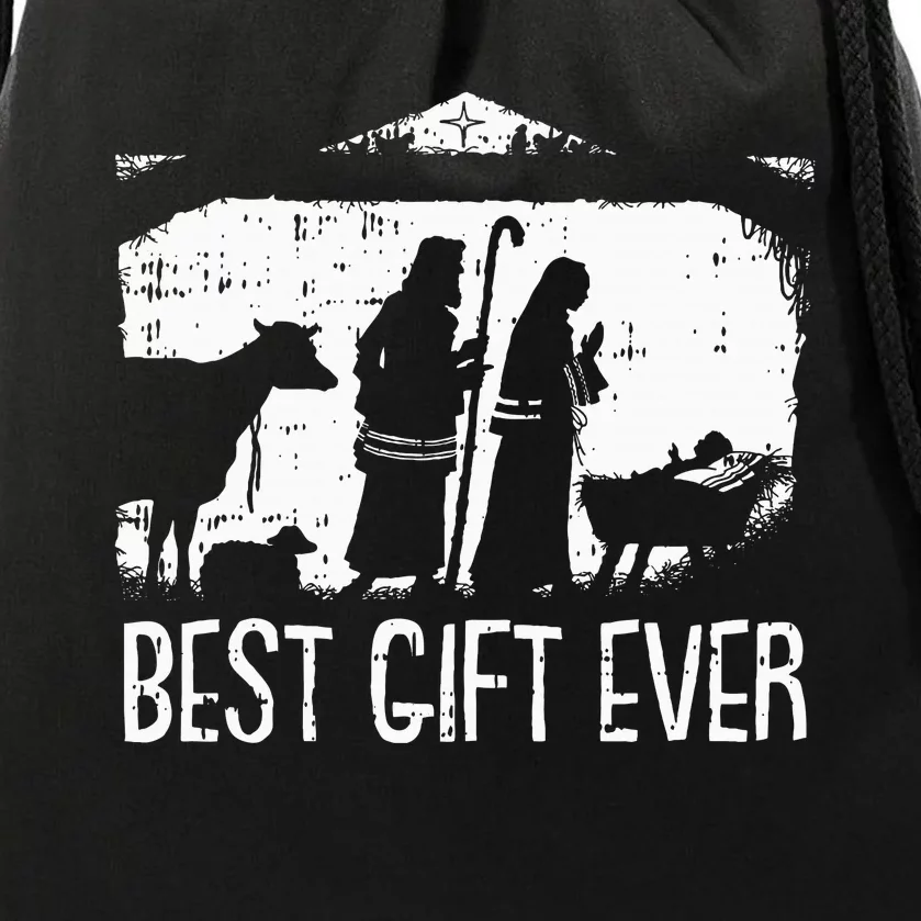 Best Ever Christmas Cool Jesus Nativity Scene Christian Drawstring Bag