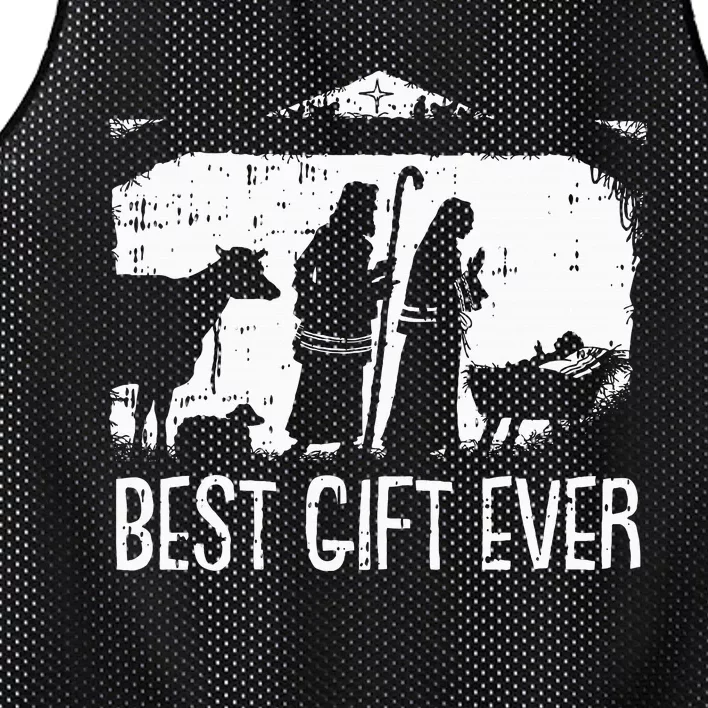 Best Ever Christmas Cool Jesus Nativity Scene Christian Mesh Reversible Basketball Jersey Tank