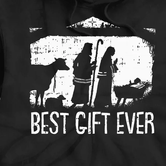 Best Ever Christmas Cool Jesus Nativity Scene Christian Tie Dye Hoodie