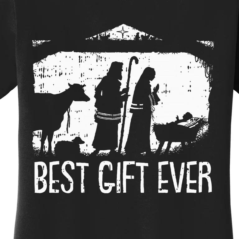 Best Ever Christmas Cool Jesus Nativity Scene Christian Women's T-Shirt