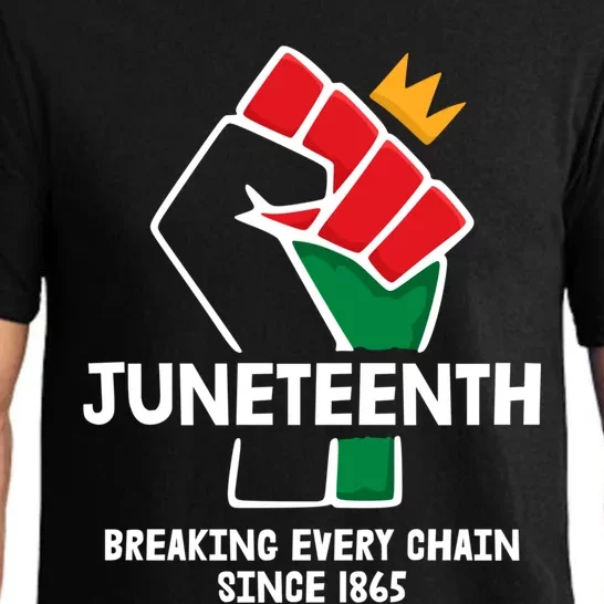 Breaking Every Chain Since 1865 Meaningful Gift Black History Juneteenth Gift Pajama Set