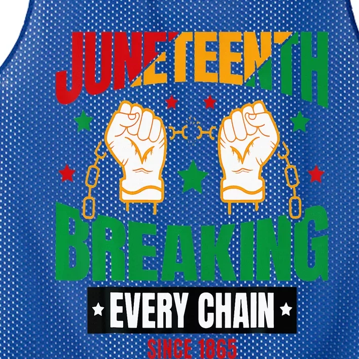 Breaking Every Chain Since 1865 Juneteenth Freedom Mesh Reversible Basketball Jersey Tank