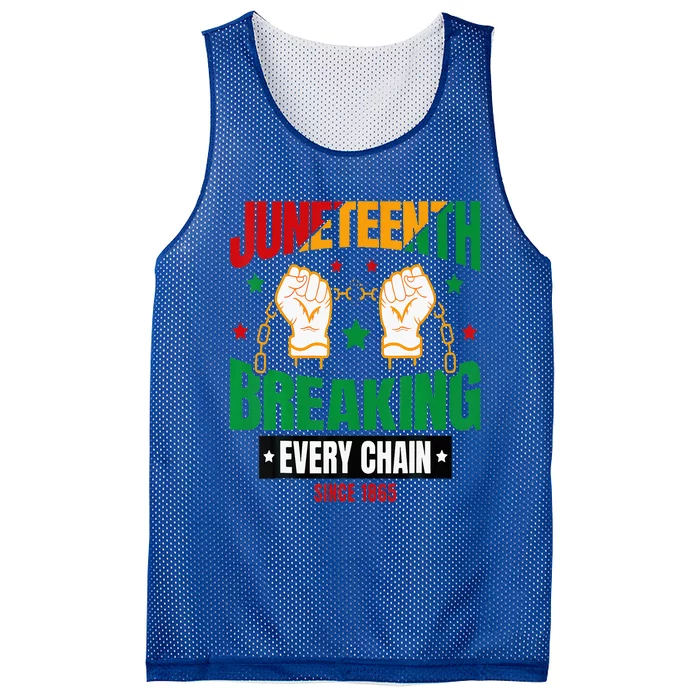 Breaking Every Chain Since 1865 Juneteenth Freedom Mesh Reversible Basketball Jersey Tank