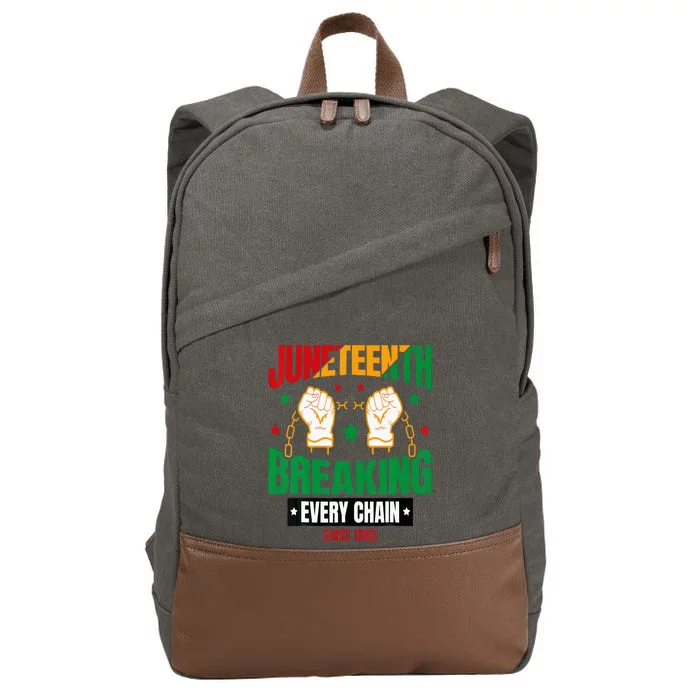 Breaking Every Chain Since 1865 Juneteenth Freedom Cotton Canvas Backpack