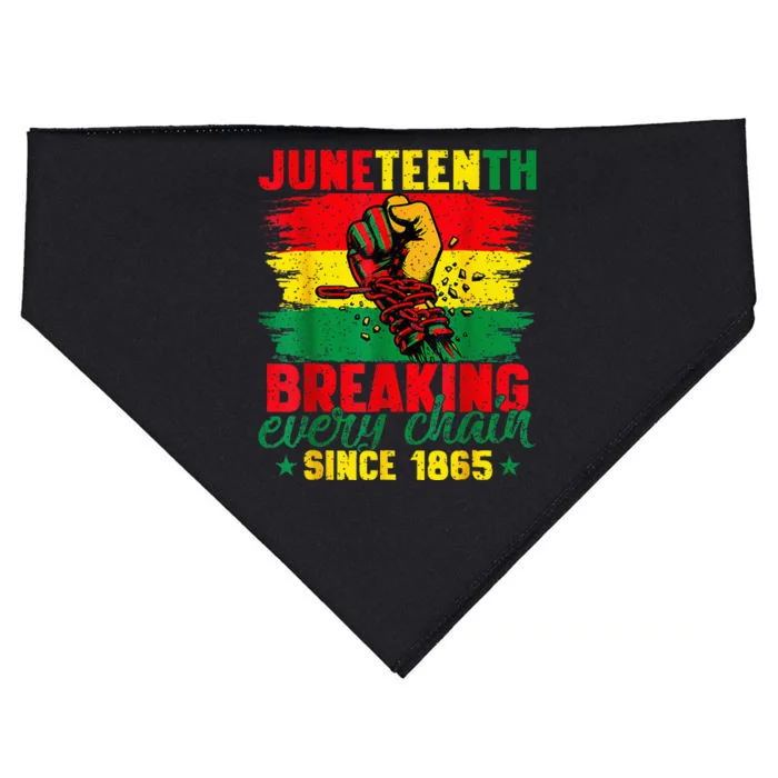 Breaking Every Chain Since 1865 Juneteenth Freedom USA-Made Doggie Bandana