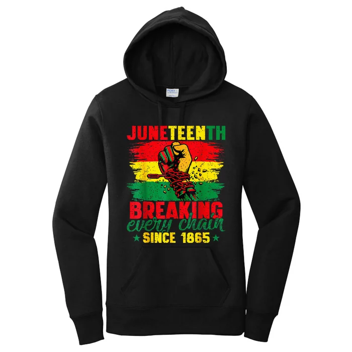 Breaking Every Chain Since 1865 Juneteenth Freedom Women's Pullover Hoodie